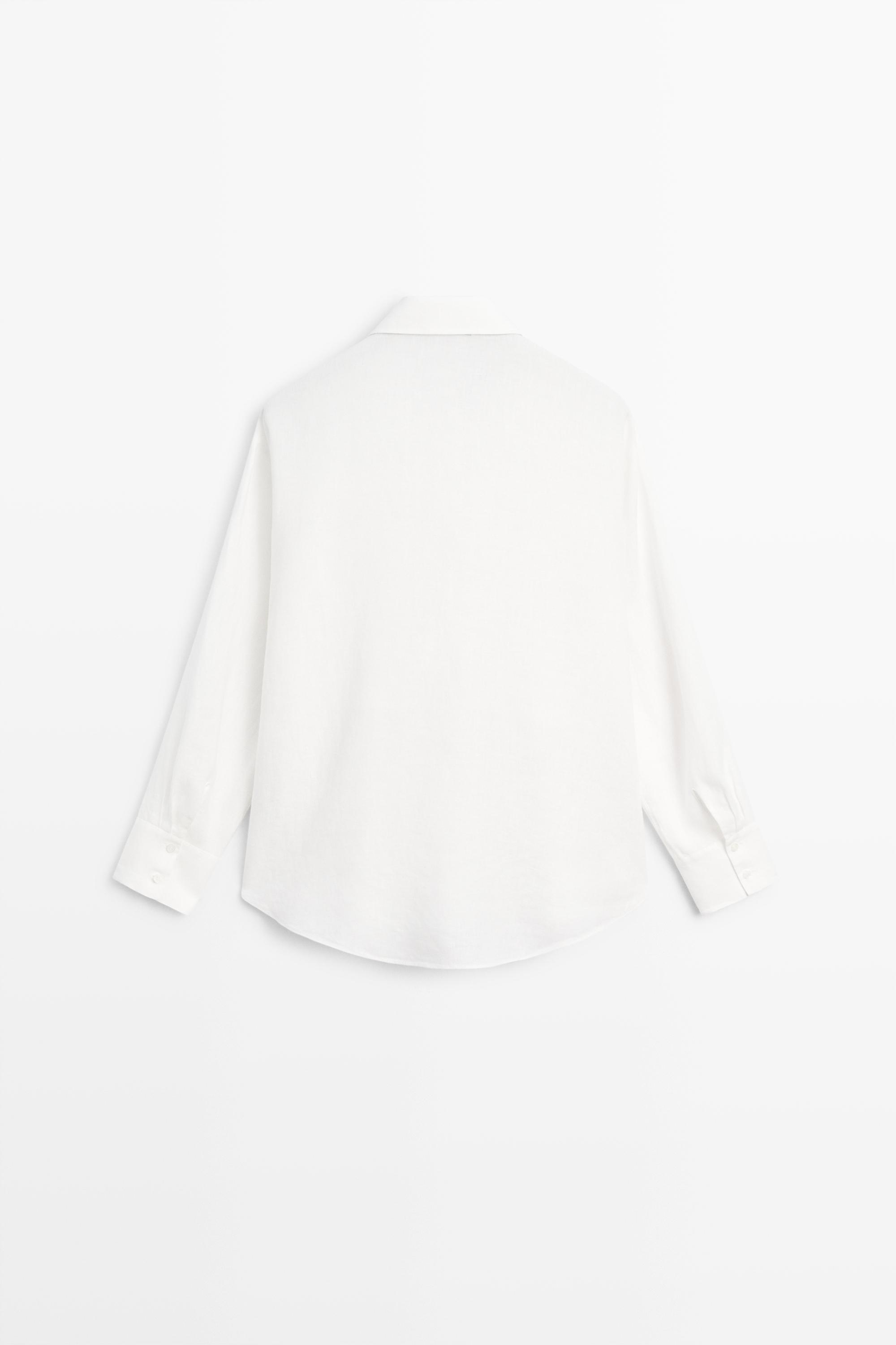 Chemisier avec plastron 100 % lin